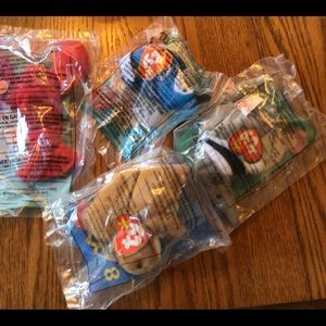 5pc lot of NWT original vintage Ty mini beanie babies